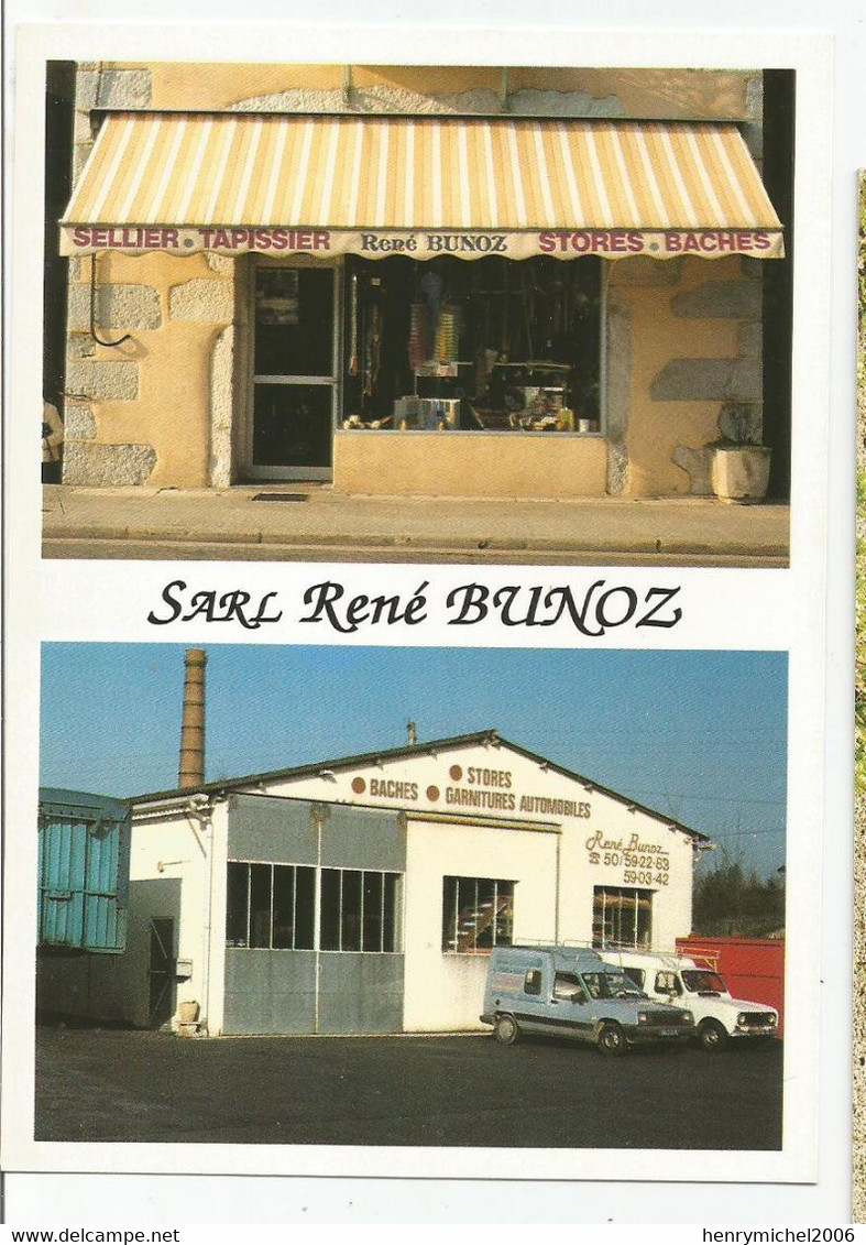 74 Haute Savoie Seyssel Sarl René Bunoz Fabricant Stores Baches Sellier Tapissier 9 Rue Méral Carte Pub - Seyssel