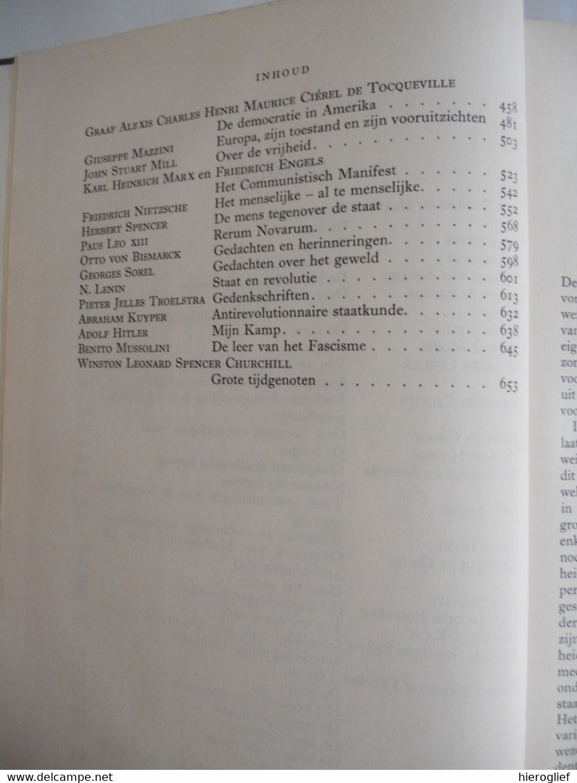 POLITEA - GROTE MANNEN OVER STAAT EN MAATSCHAPPIJ (Bodloaender) Plato Aristoteles Augustinus Rousseau Churchill Lenin - Histoire