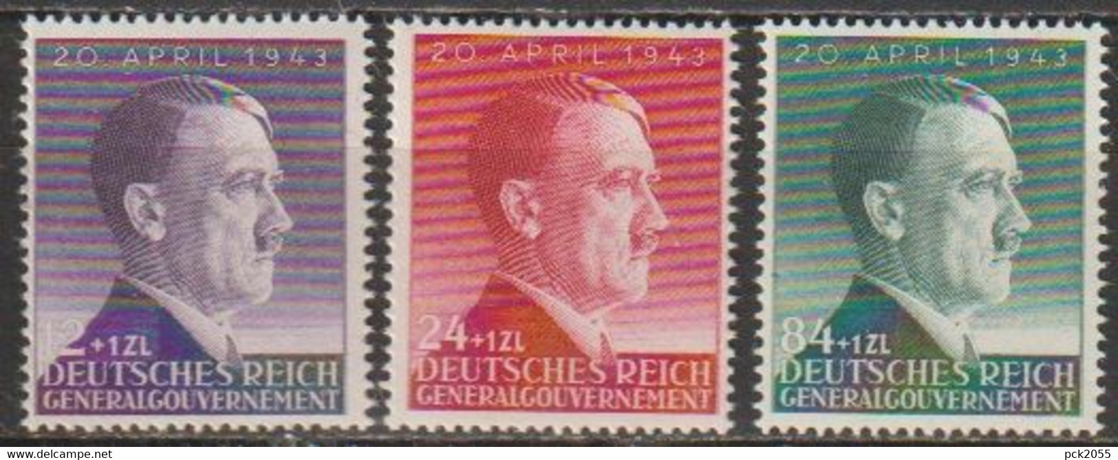 DR. Generalgouvernement 1943 Mi-Nr. 101 - 103 ** Postfrisch Adolf Hitler ( A759 )günstige Versandkosten - Bezetting 1938-45