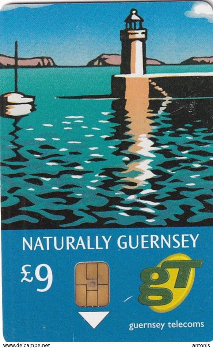 GUERNSEY ISL. - Naturally Guernsey/Lighthouse, Used - [ 7] Jersey Und Guernsey