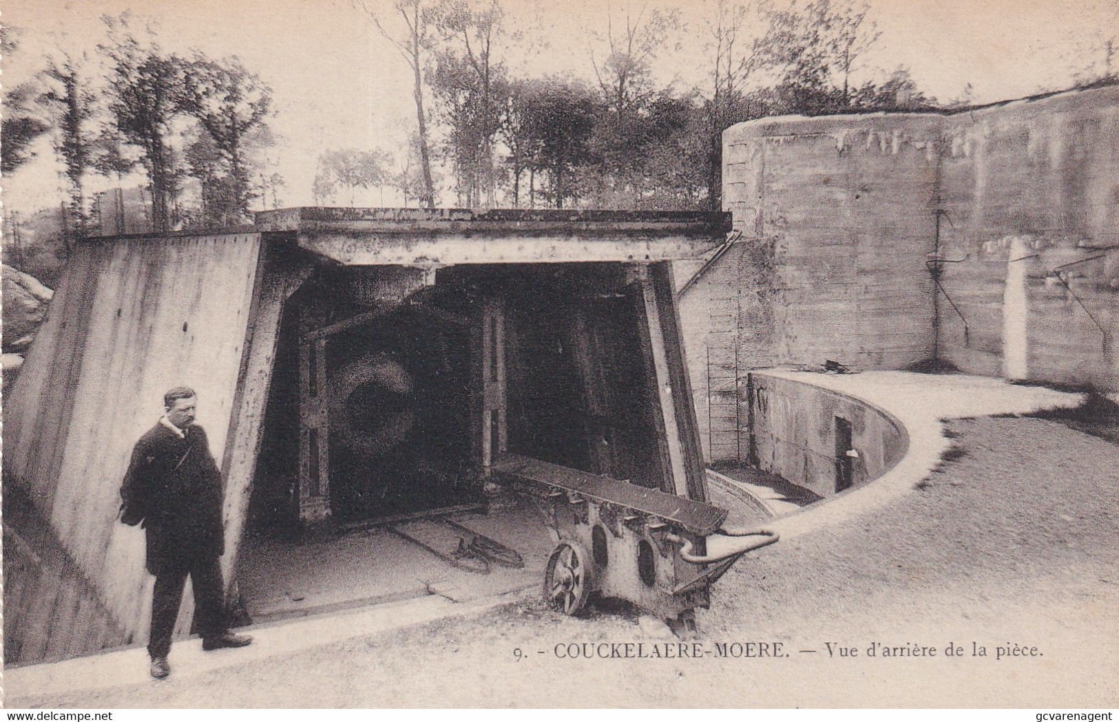 COUCKELARE MOERE    1914 - 1918 -   VUE L'ARRIERRE DE LA PIECE - Koekelare