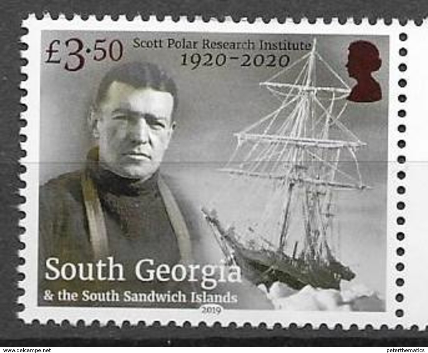 SOUTH GEORGIA, 2019, MNH, SCOTT POLAR RESEARCH INSTITUTE, SHIPS, 1v - Research Programs