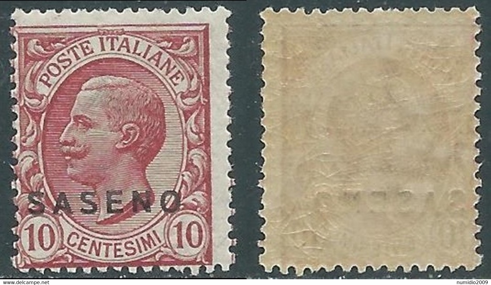 1923 SASENO EFFIGIE 10 CENT MNH ** - RE5-5 - Saseno