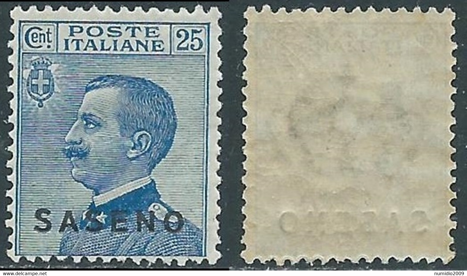 1923 SASENO EFFIGIE 25 CENT MNH ** - RE5-4 - Saseno