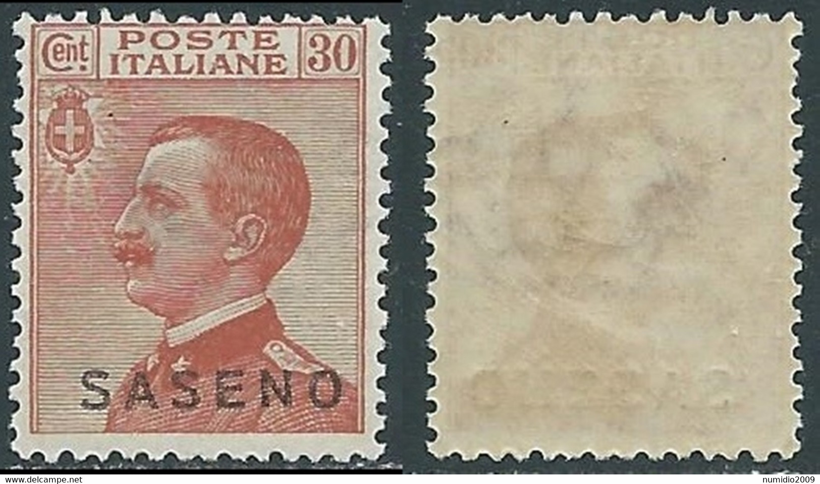 1923 SASENO EFFIGIE 30 CENT MNH ** - RE5-4 - Saseno