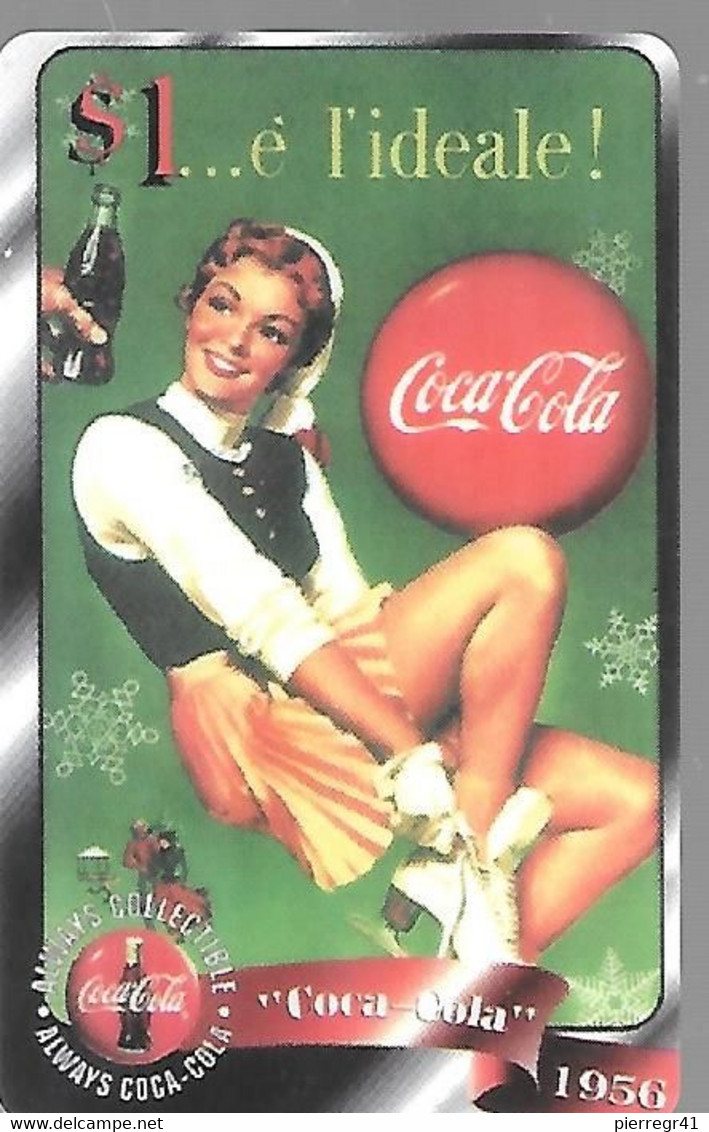 CARTE-PREPAYEE-USA-SPRINT-1$-N°46-4/96--COCA COLA-Theme L IDEALE 1956-Non Gratté-Neuve-Plastic Epais-TBE-RARE - Lebensmittel