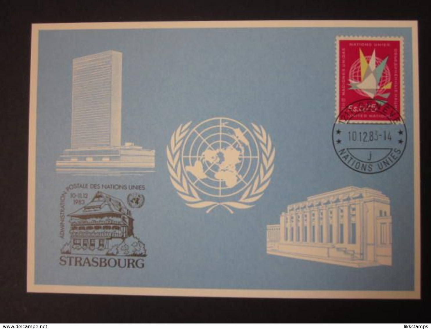 A RARE STRASBOURG 1983 EXHIBITION SOUVENIR CARD WITH FIRST DAY OF EVENT CANCELLATION. ( 02287 ) - Storia Postale