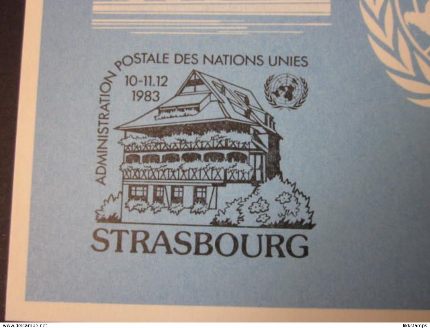 A RARE STRASBOURG 1983 EXHIBITION SOUVENIR CARD WITH FIRST DAY OF EVENT CANCELLATION. ( 02287 ) - Briefe U. Dokumente