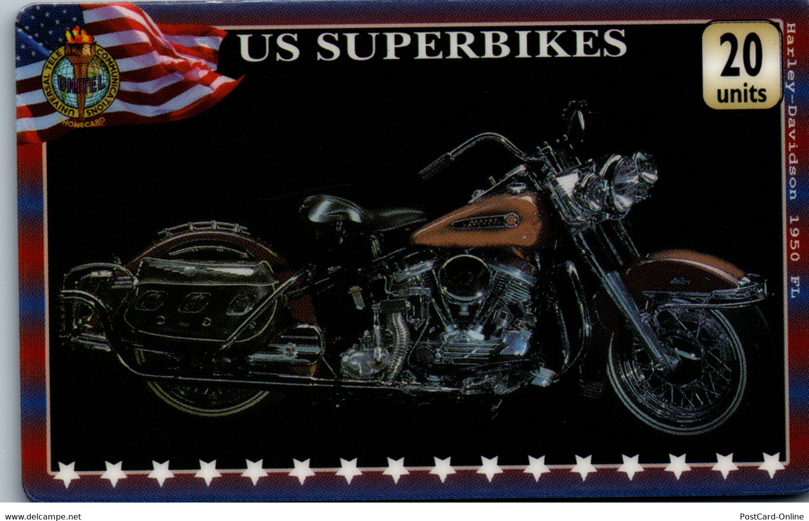 20333 - Großbritannien - UniTel , US Superbikes , Harley Davidson - BT Kaarten Voor Hele Wereld (Vooraf Betaald)
