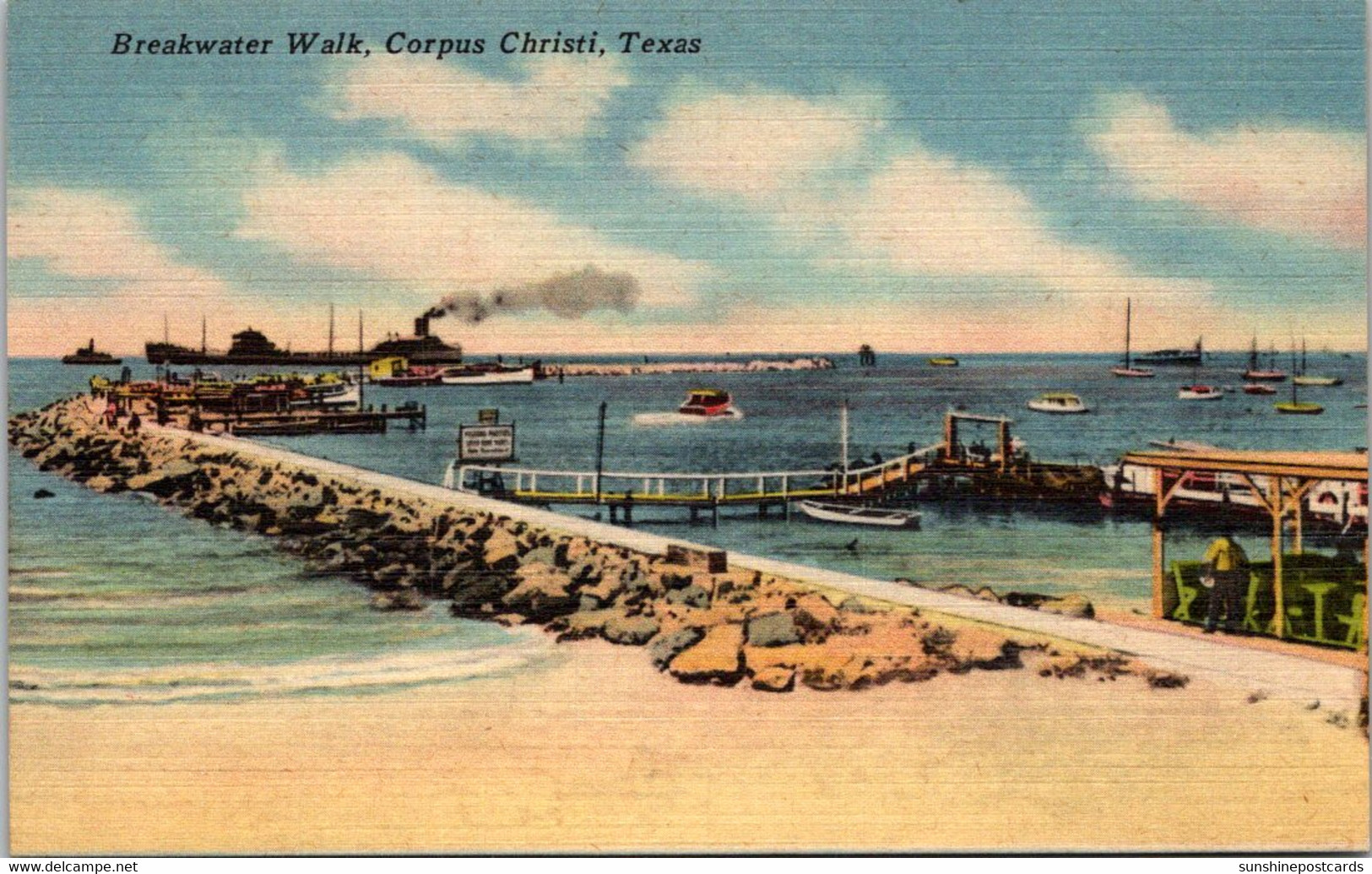 Texas Corpus Christi Breakwater Walk - Corpus Christi