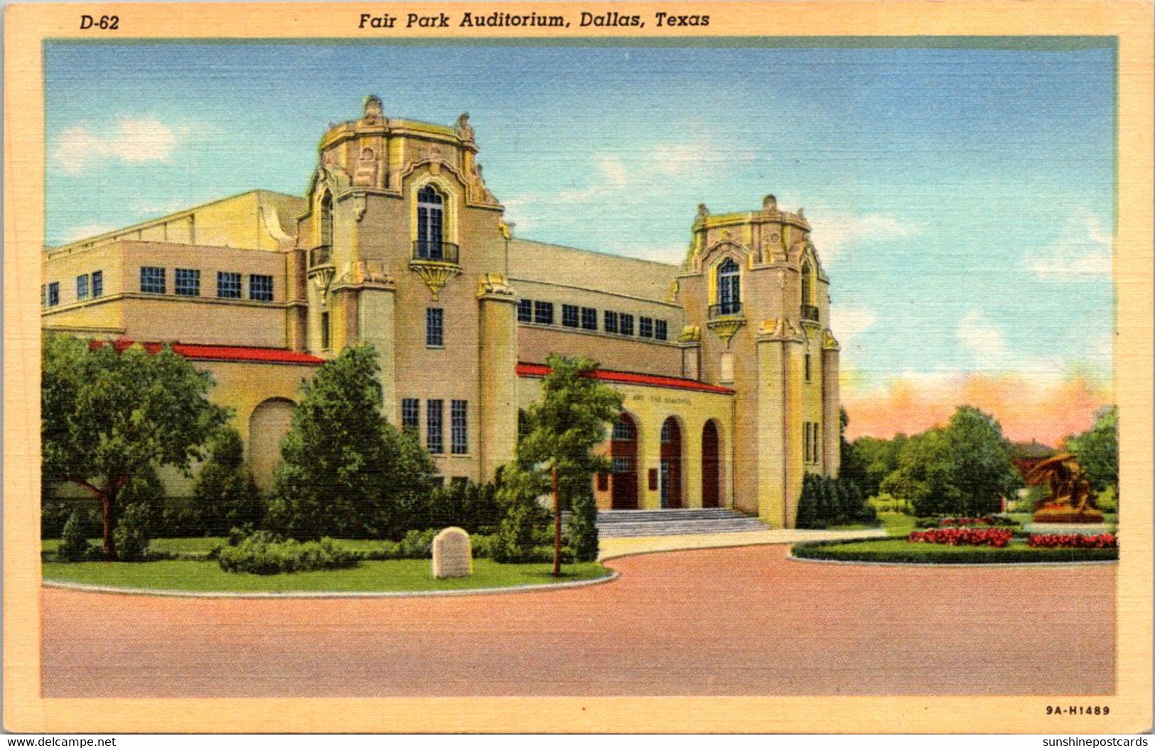 Texas Dallas Fair Park Auditorium Curteich - Dallas