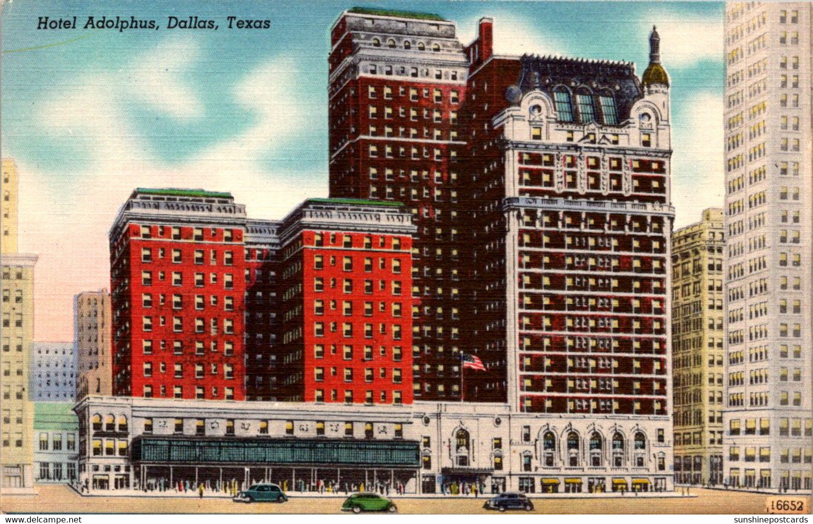 Texas Dallas Hotel Adolphus 1954 - Dallas