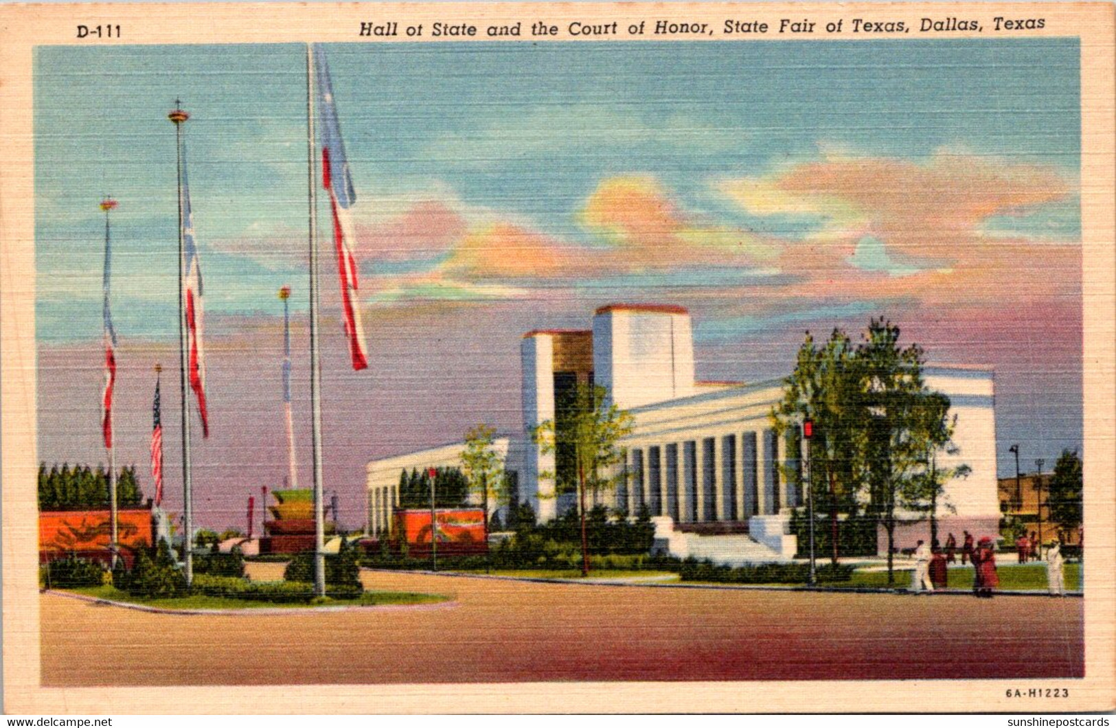 Texas Dallas Hall Of State And Court Of Honor Texas State Fair Curteich - Dallas