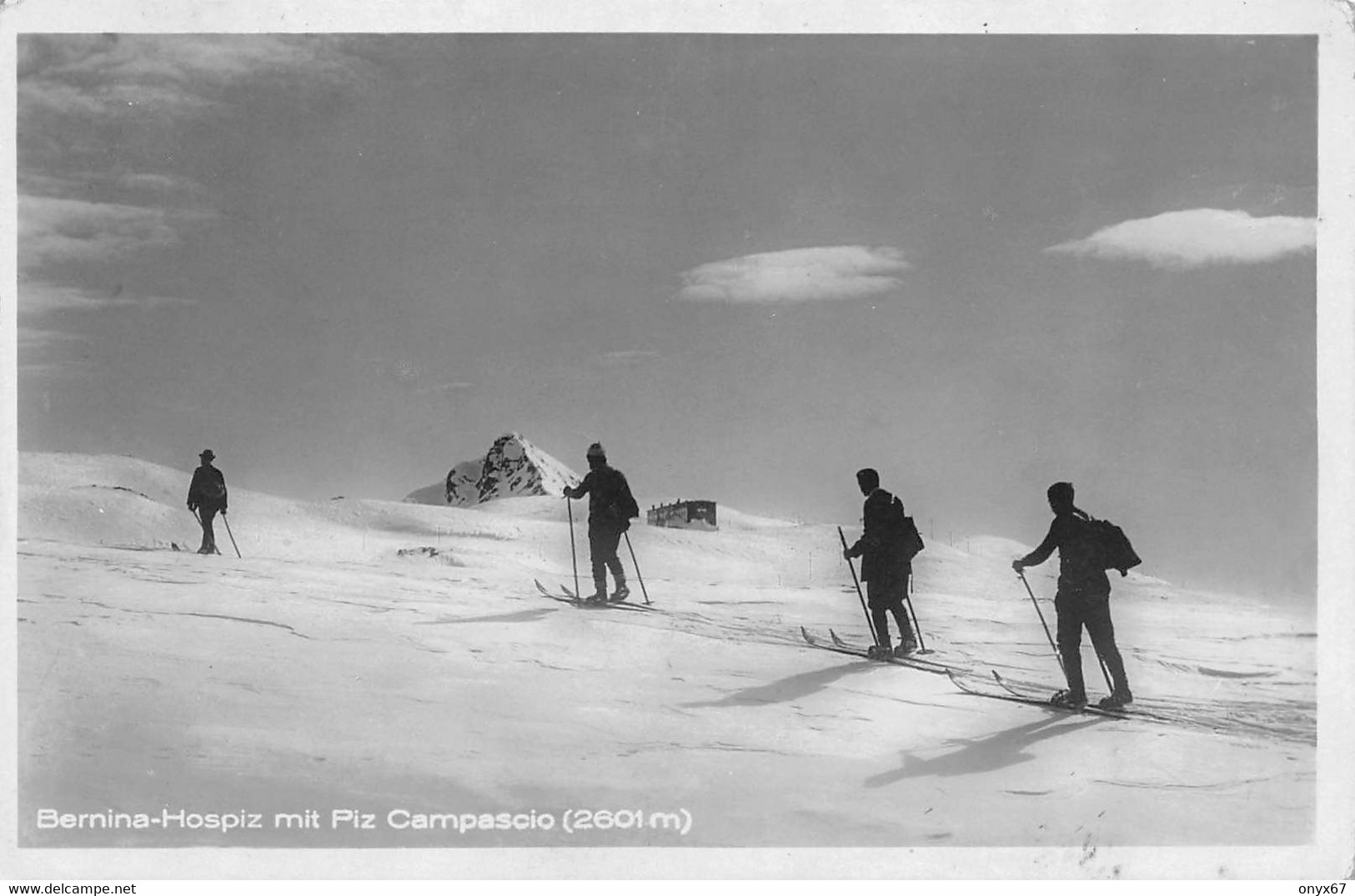 Suisse-Schweiz-Zwitzerland-Svizzera-Bernina Hospiz  Piz Campascio-SKI-SKIEUR-SPORT D'HIVER-Neige-Photo Glob, Zurich - Sports D'hiver