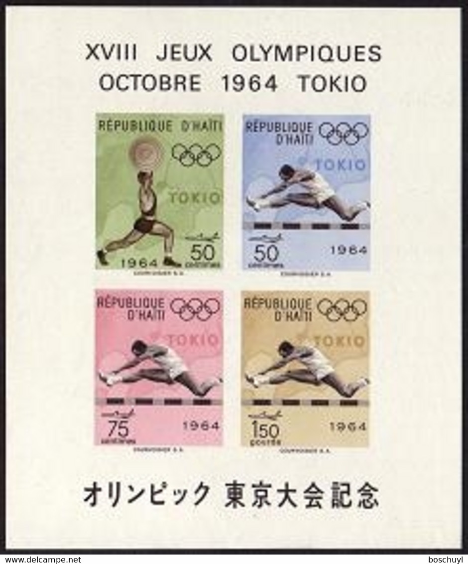 Haiti, 1964, Olympic Summer Games Tokyo, Weight Lifting, Hurdles, MNH, Michel Block 29 - Haïti