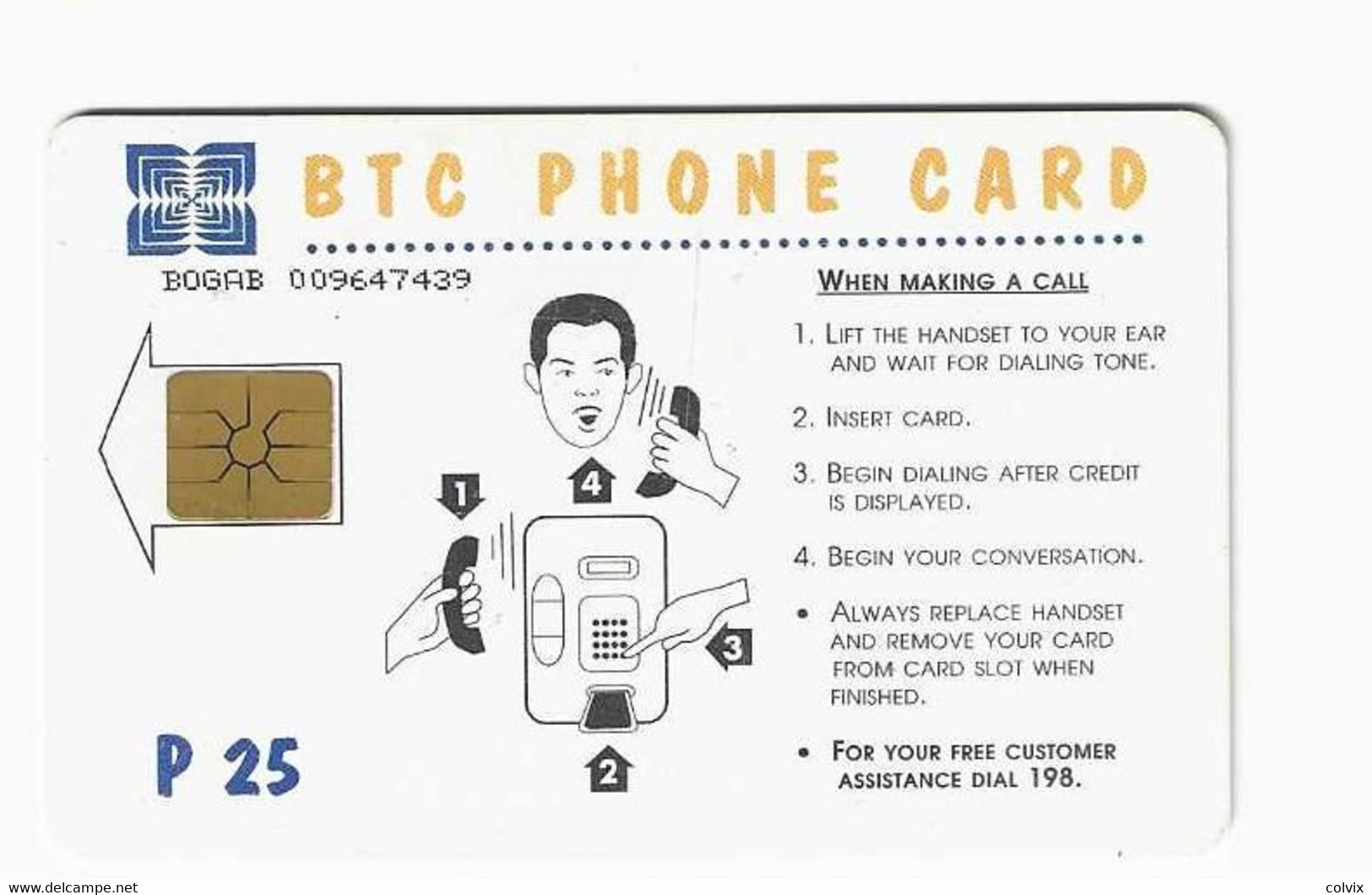 BOTSWANA REF MV CARDS BOT-19b P25 BASKETS CN On Chipside - Botsuana