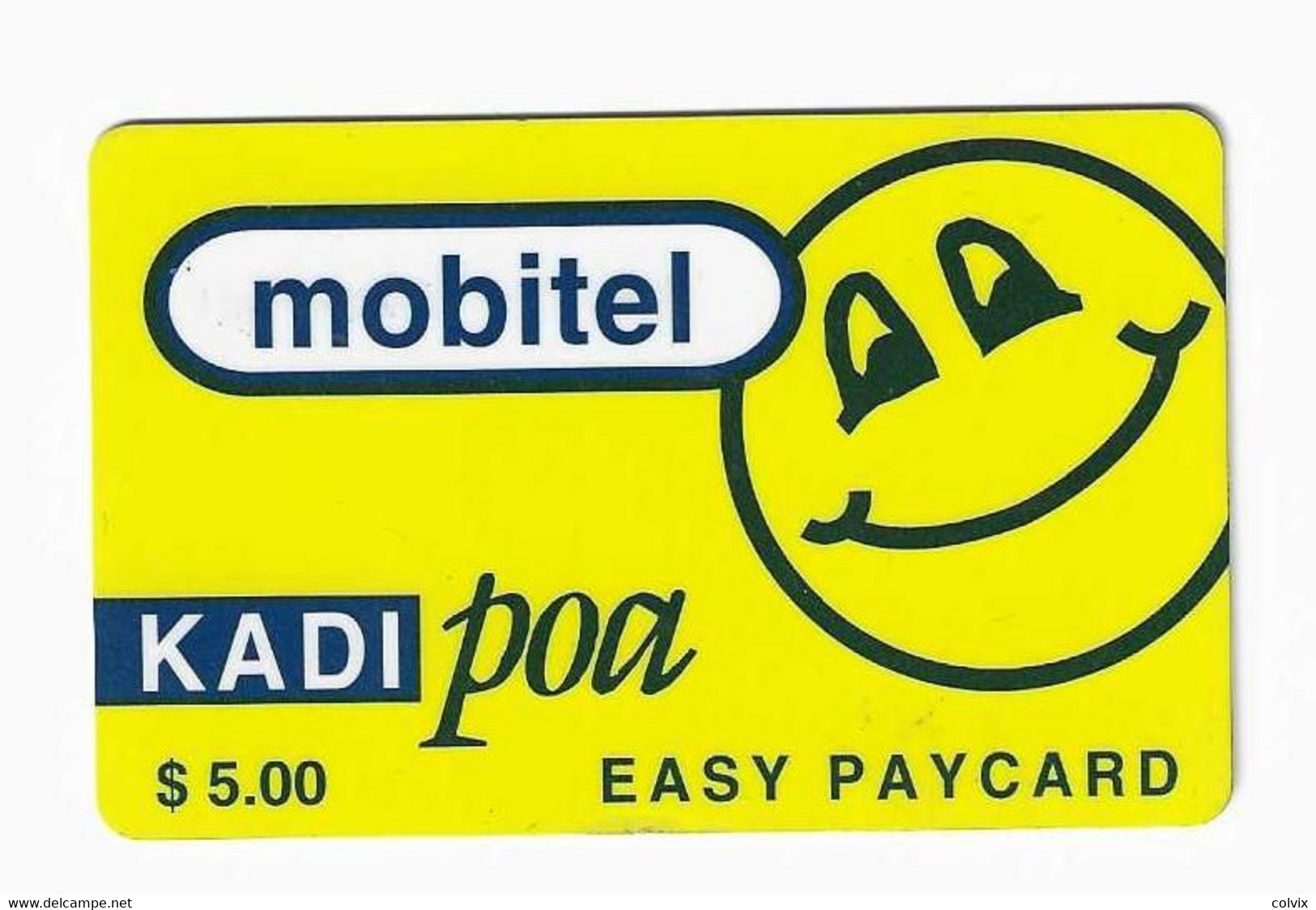 TANZANIE RECHARGE MOBITEL KADI POA 5,00$ Date 01/01/2002 - Tanzanie