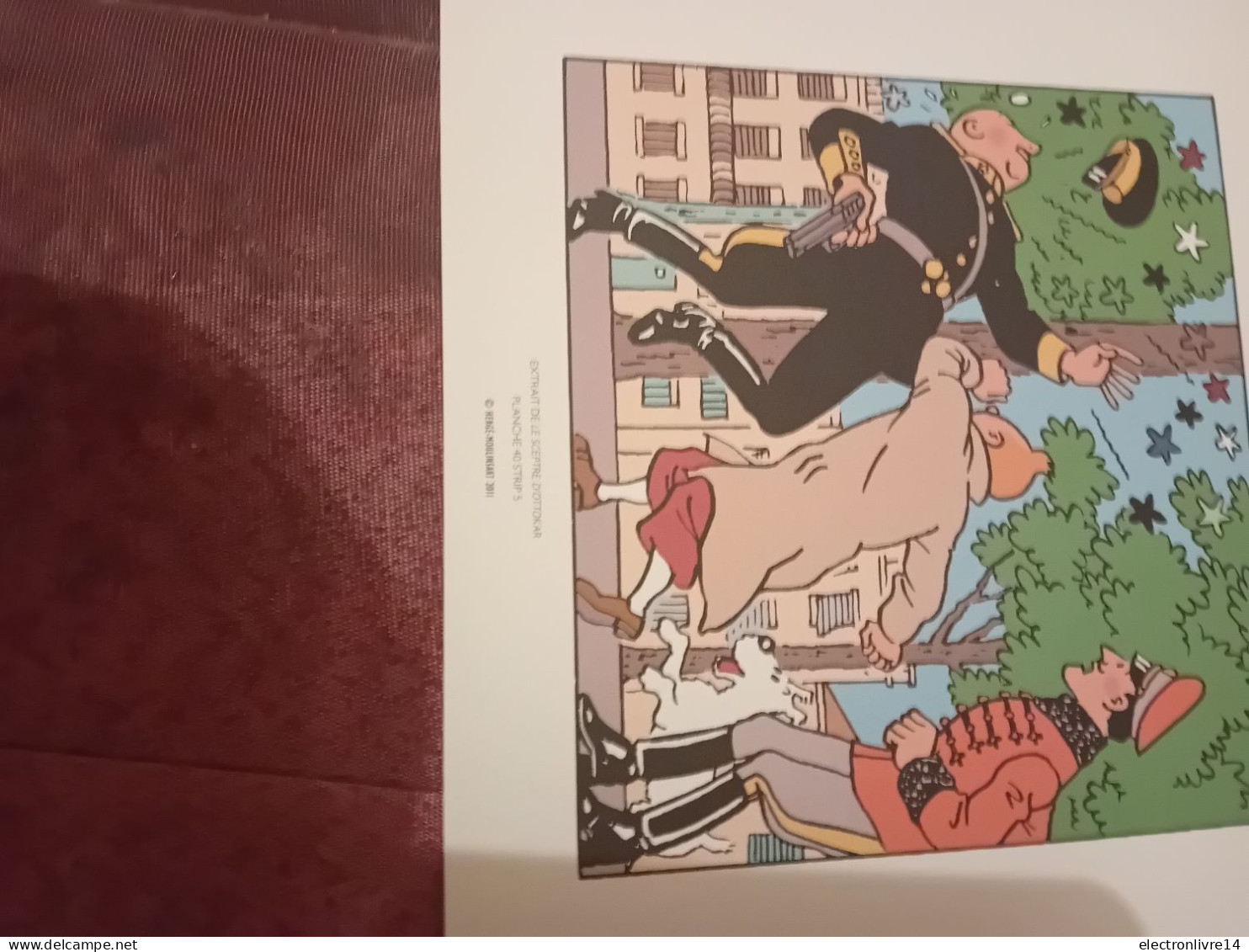 Exlibris 20x24 Cm Tintin  Extrait Du Sceptre D'ottokar Planche 10 Strip - Ilustradores G - I