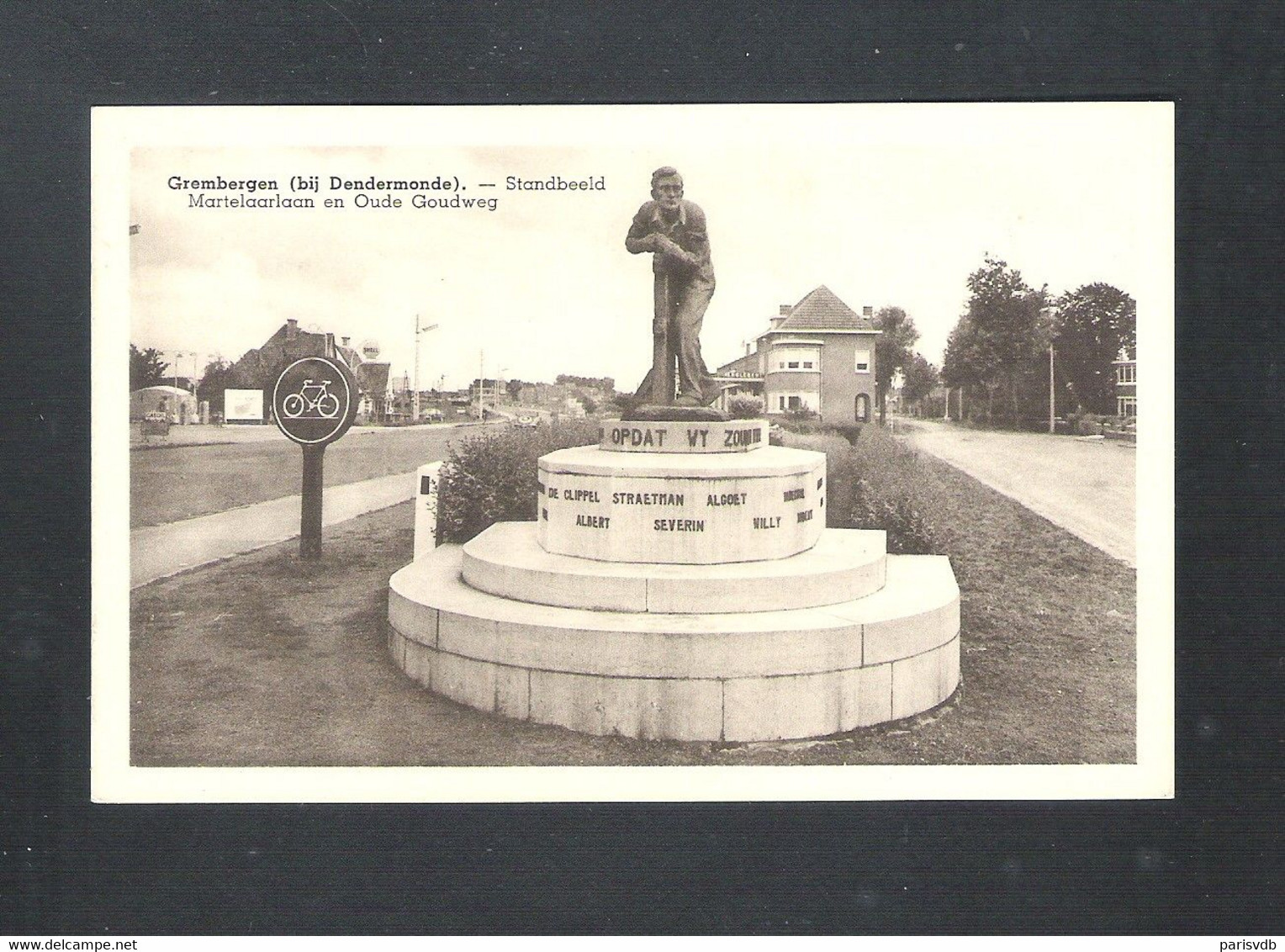 GREMBERGEN (BIJ DENDERMONDE) - STANDBEELD MARTELAARLAAN EN OUDE GOUDWEG  (14.928) - Dendermonde