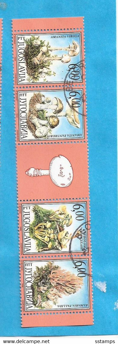 1999  2914-17 AUSVERKAUF  JUGOSLAVIJA  JUGOSLAWIEN WWF FLORA PILZE FUNGHI  USED - Oblitérés