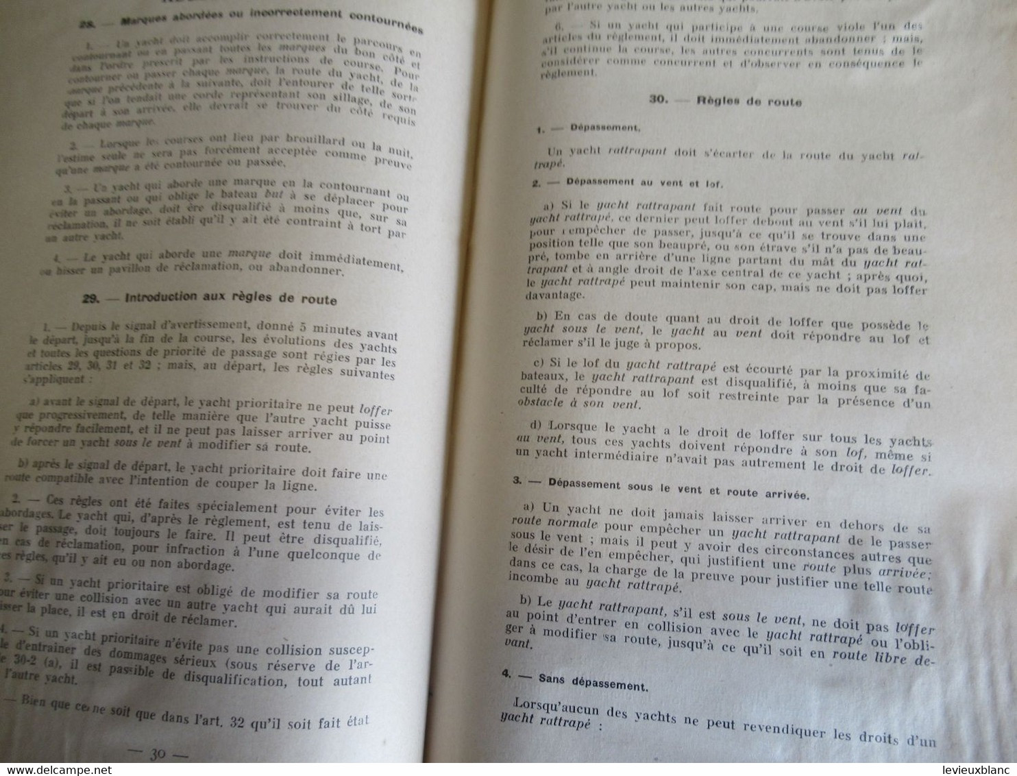 YACHTING/Fédération Française du Yachting à Voile/Fascicule renseignements à l'usage des Licenciés/Le Ménès/1952  VPN363