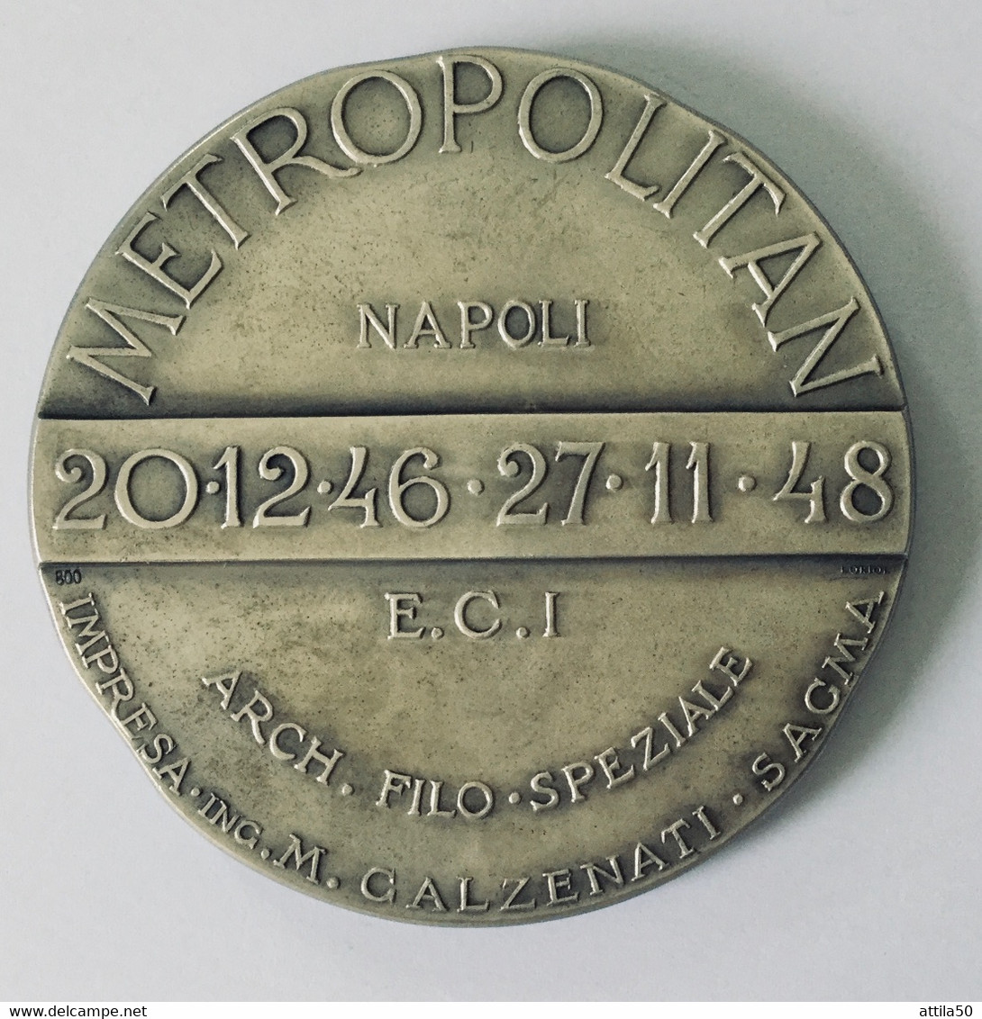 Napoli- Cinema Metropolitan - Grande Medaglia D’argento 800/1000 Gr.201,6 - Diam. Mm.70 - - Monedas/ De Necesidad