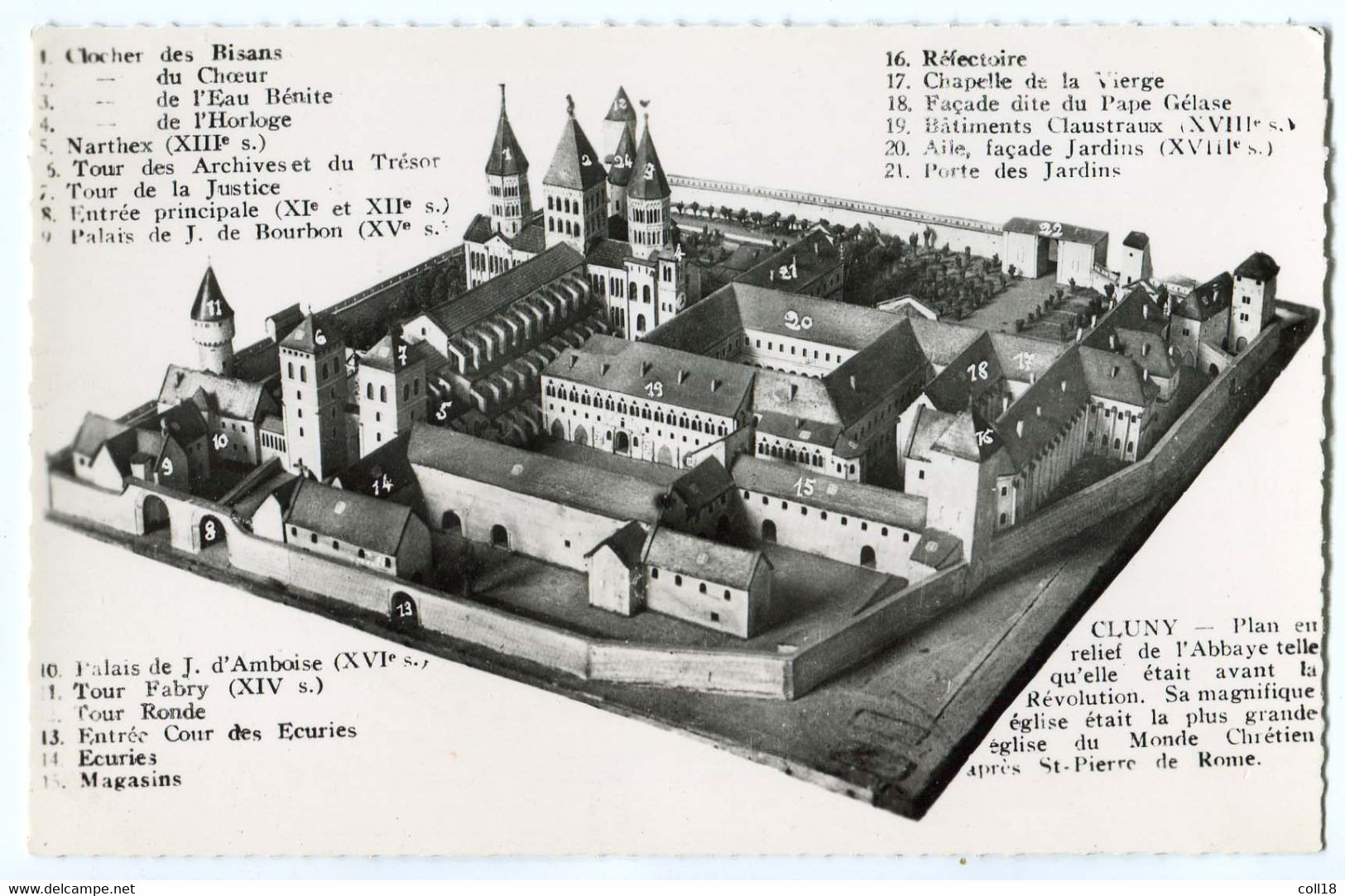 CPSM 71 CLUNY  Maquette De L' Abbaye Avant La Révolution - CIM éditeur Combier - Cluny