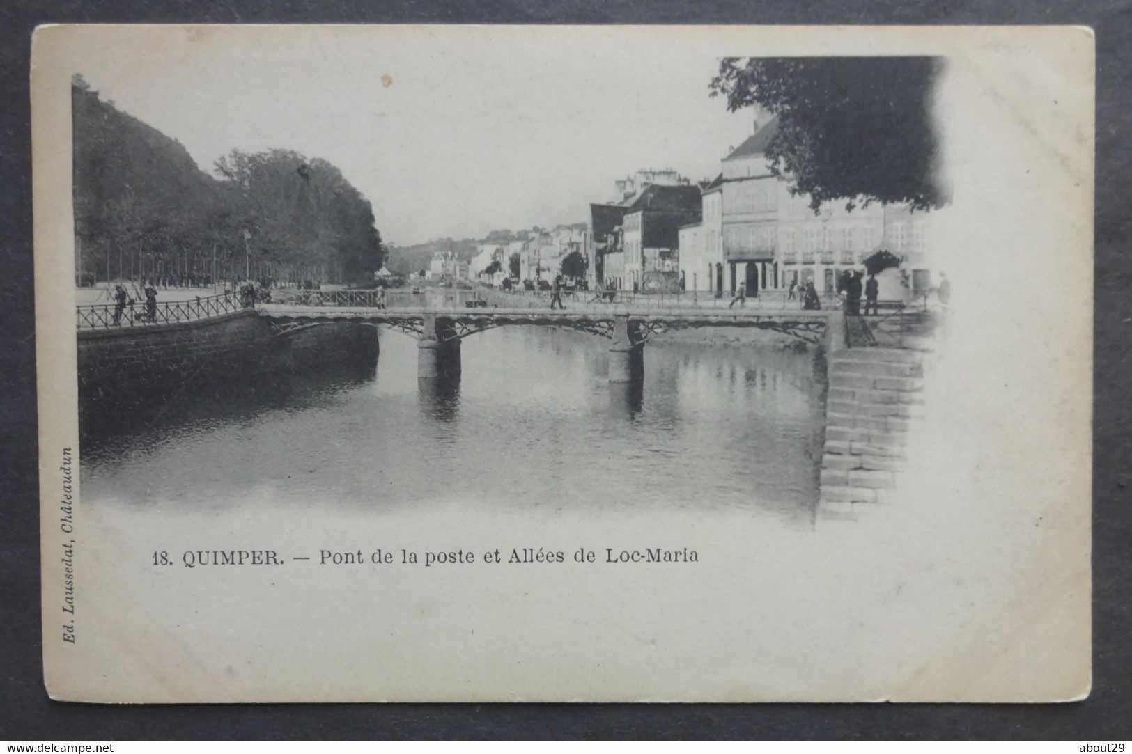 CPA 29 QUIMPER - Pont De La Poste Et Allées De Loc-Maria - Ed. Laussedat 18 Précurseur - Réf. I 211 - Quimper