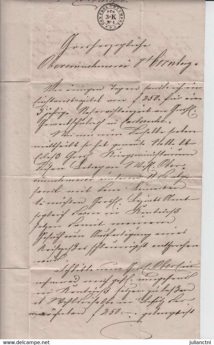 Brief Faltbrief 185- Briefmarke Baden 5 Kreuzer - Ziffer Im Kreis - Freimarke - Stempel Villingen - Brieven En Documenten