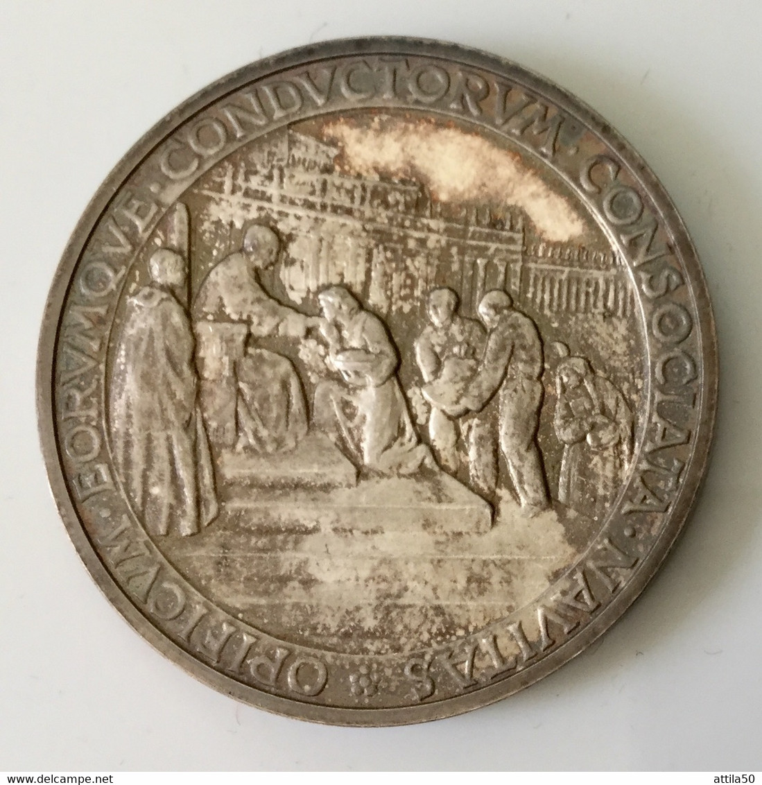 Vaticano- Papa Pio XII - Medaglia D’argento Anno XVIII - Gr.35,3 Diametro Mm.44 - 1956 - FDC. - Monarchia / Nobiltà