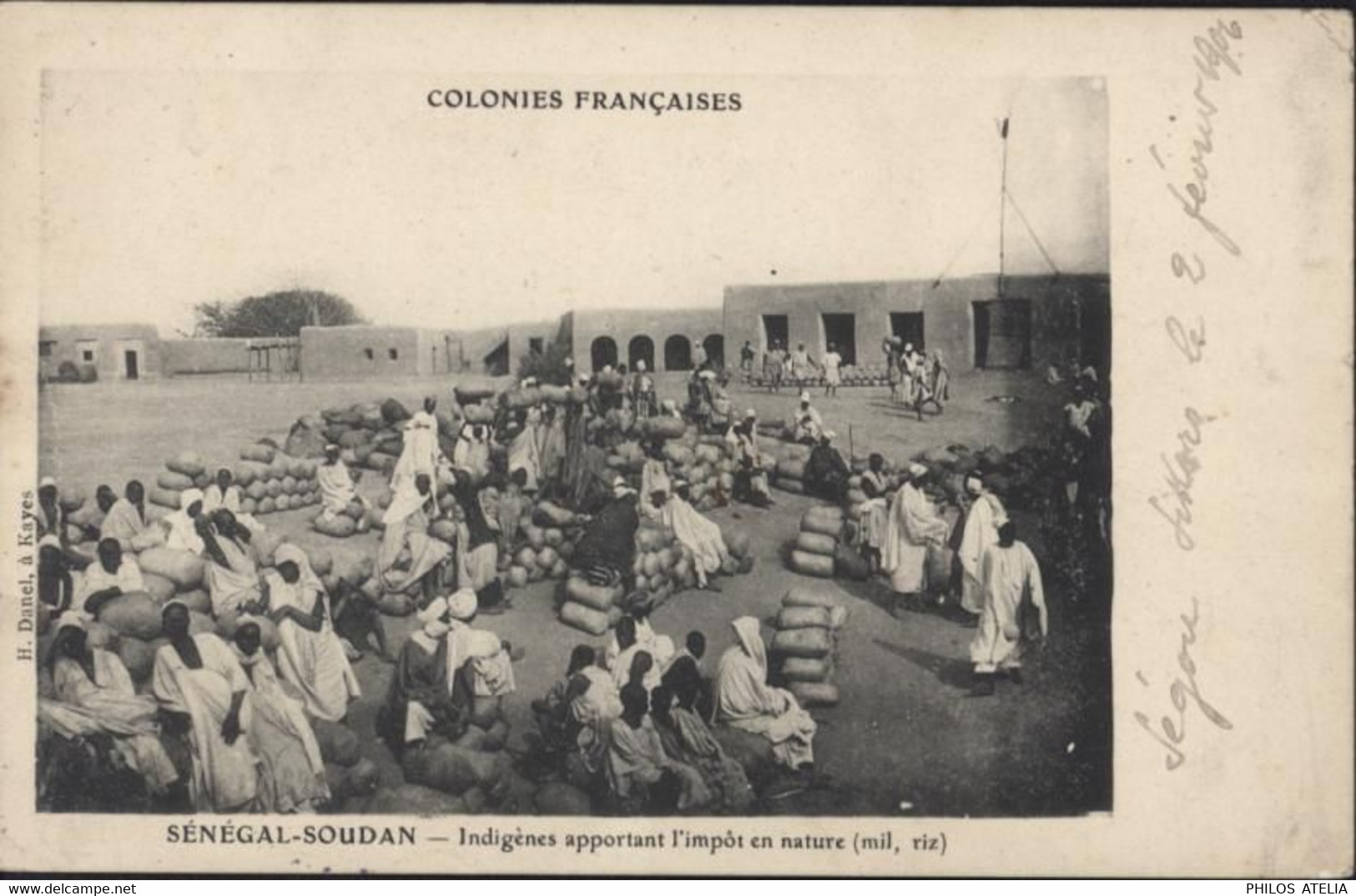 Rare YT N°5 Sénégambie Et Niger CAD Ségou Soudan Français 1906 CPA Colonies Française Sénégal Souda Indigènes Impôt - Lettres & Documents