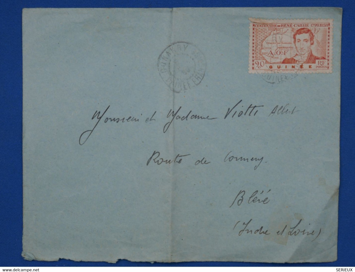 T18 GUINEE AOF BELLE LETTRE 1939 POUR BLERE FRANCE + AFFRANCH. INTERESSANT - Lettres & Documents