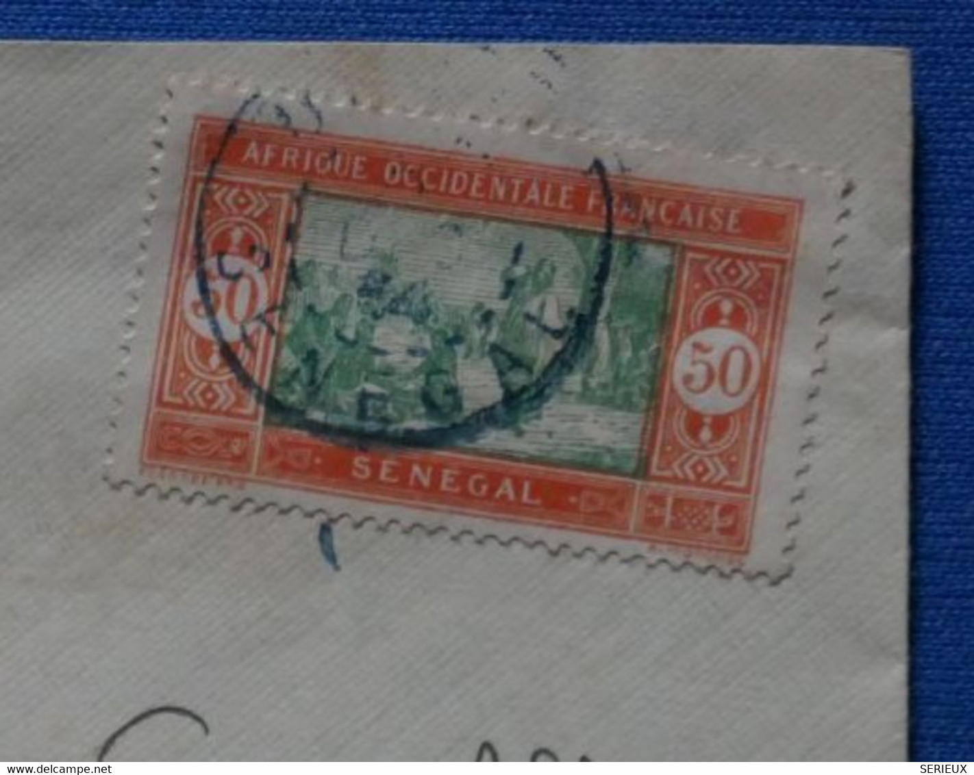 T18 SENEGAL AOF BELLE LETTRE 1937 PAR AVION DAKAR POUR BLERE FRANCE + 5 CACHETS+ AFFRANCH. INTERESSANT - Lettres & Documents