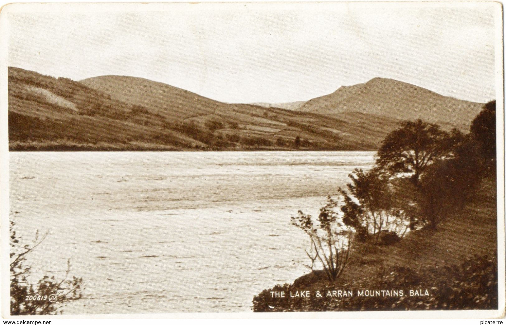 The Lake And Arran Mountains,Bala (Valentines "Photo Brown"200619) - Merionethshire