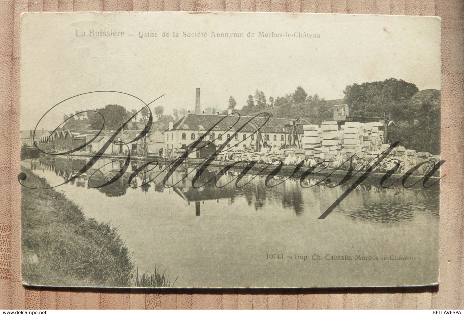 La Buissière -Usine  S.A. Merbes Le Chateau Steenkapperij Steenkapper. Canal Kanaal Binnenvaart. - Merbes-le-Château