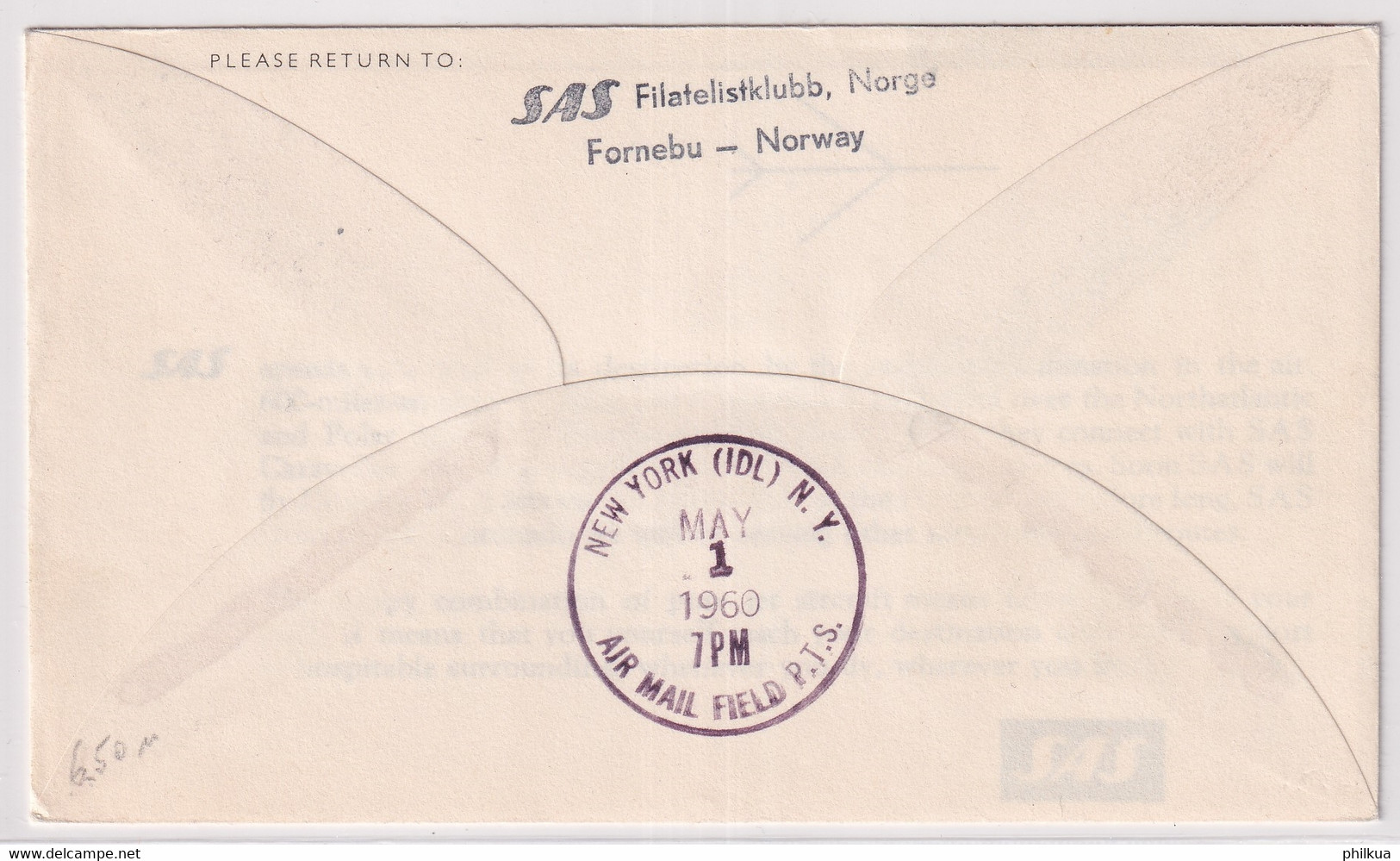 MiNr. 389  Norwegen/100 Jahre Telegraphie In Norwegen - First SAS DC-8 Jet Express OSLO - NEW YORK - Covers & Documents