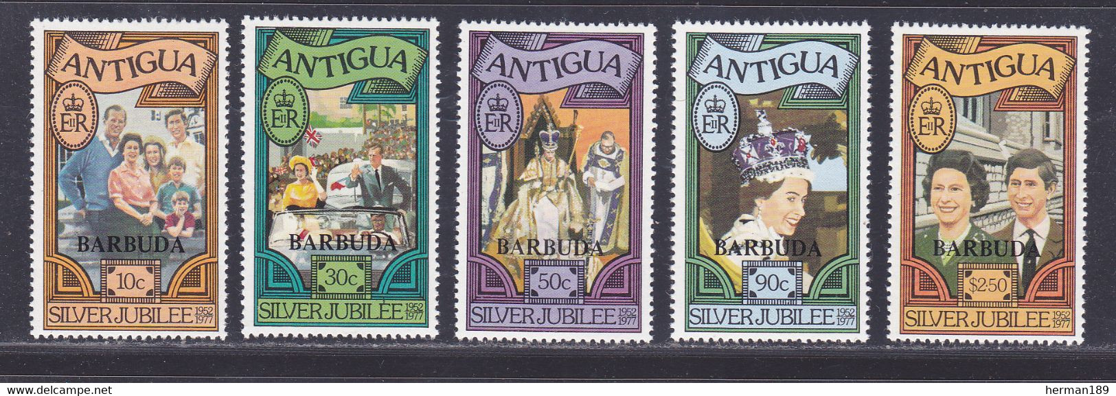 BARBUDA N°  308 à 312 ** MNH Neufs Sans Charnière, TB (d0025) Elizabeth II - 1977 - Barbuda (...-1981)