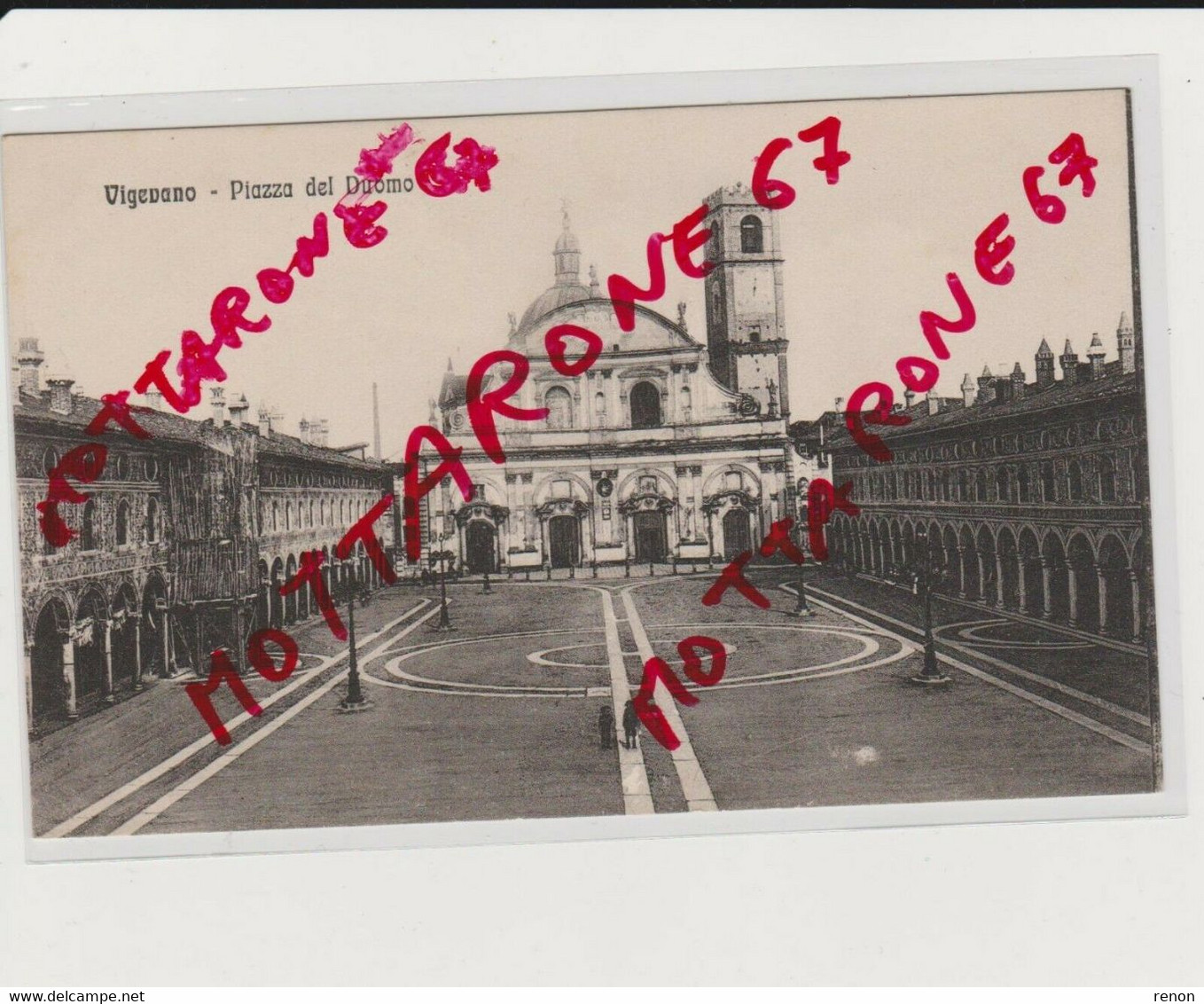 Vigevano Piazza Duomo Con Balcone In Disfacimento Anni 10 - Vigevano