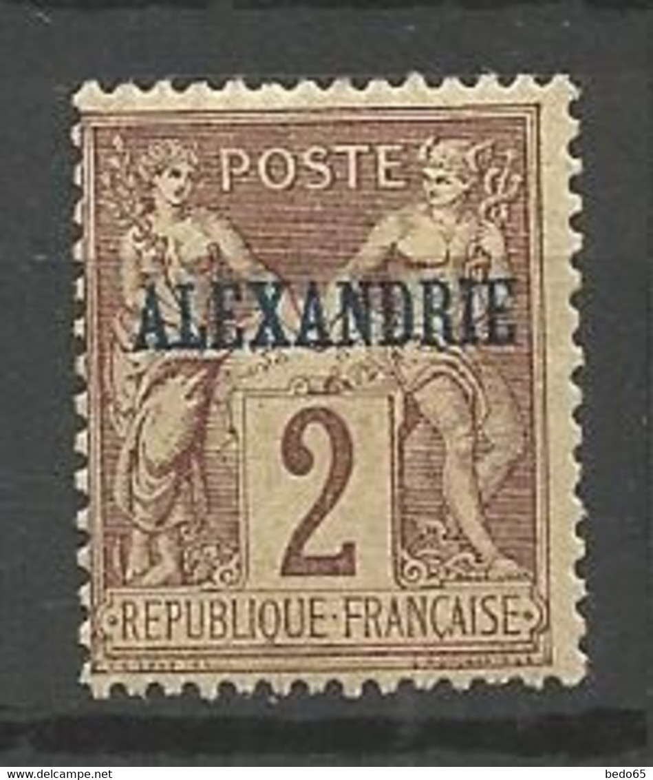 ALEXANDRIE  N° 2 NEUF* TRACE DE  CHARNIERE / MH - Neufs