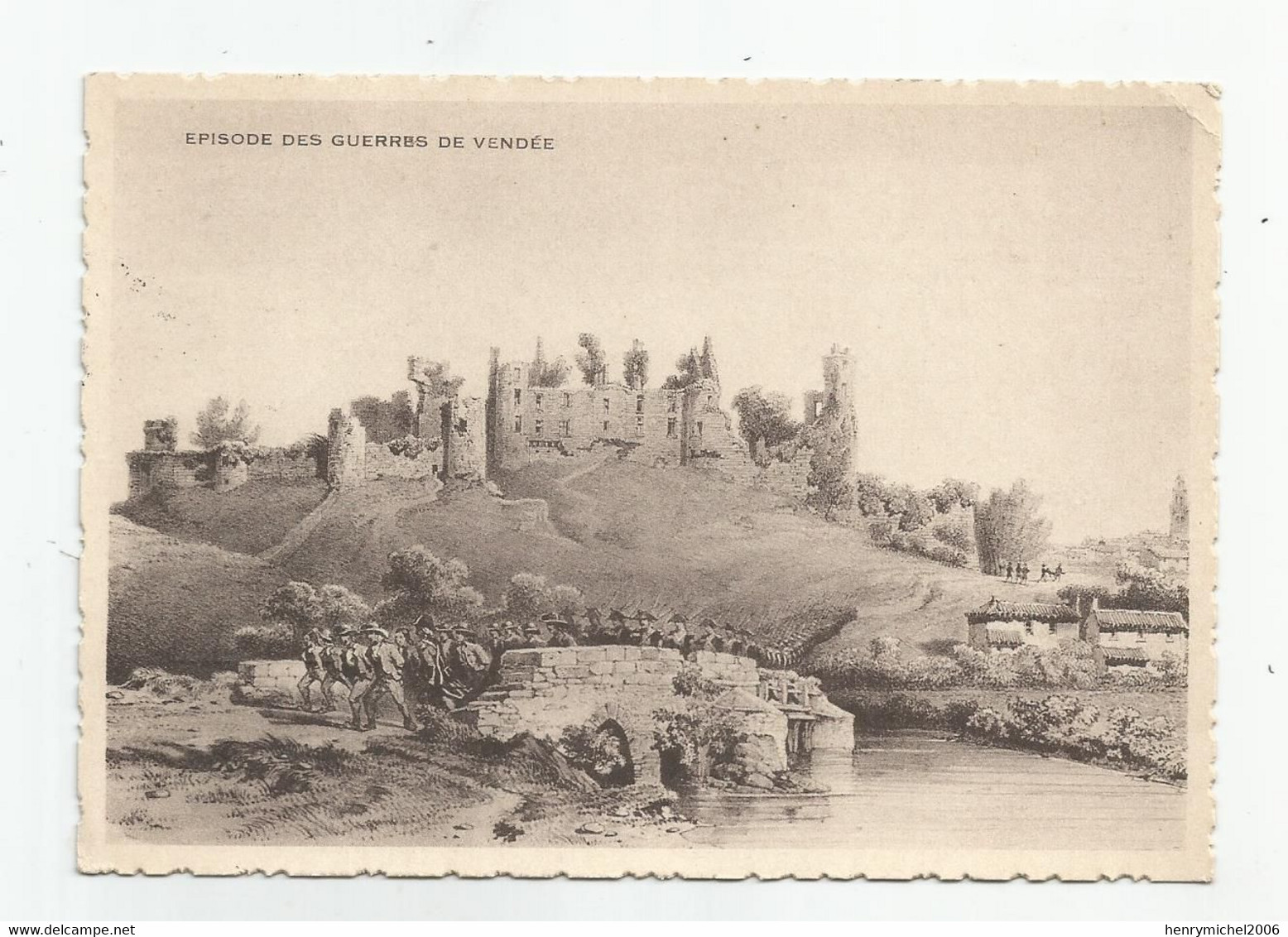 79 Bressuire épisode Des Guerres De Vendée Aspect Des Ruines Du Chateau Féodal ...cachet 1952 - Bressuire