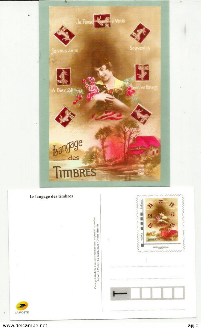 Le Language Des Timbres , Nouvel Entier Postal (carte) 2021. - Lots Et Collections : Entiers Et PAP