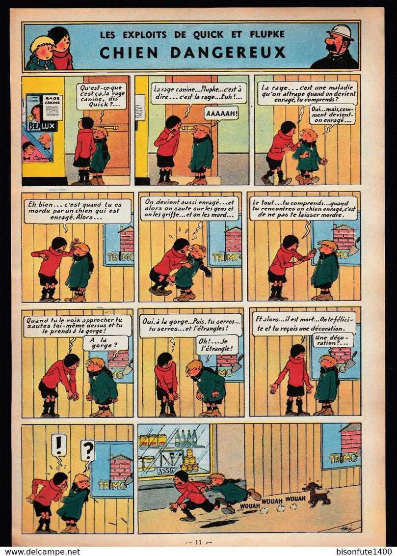 TINTIN - Hergé : Les Aventures De Quick Et Flupke Couleur Datant De 1952 Et Paru Dans Le Journal TINTIN. - Quick Et Flupke