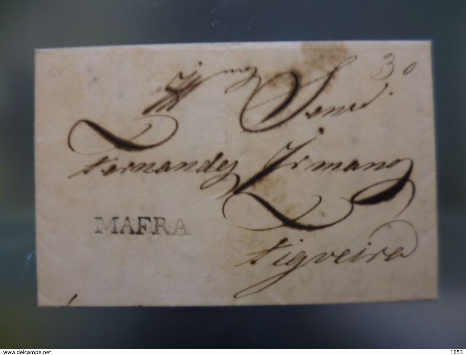 PRÉ-FILATELIA - MAFRA - MFR2 T.E PRETO - (05 DEZ 838) - CARTA ESCRITA DA ERICEIRA - ...-1853 Prefilatelia