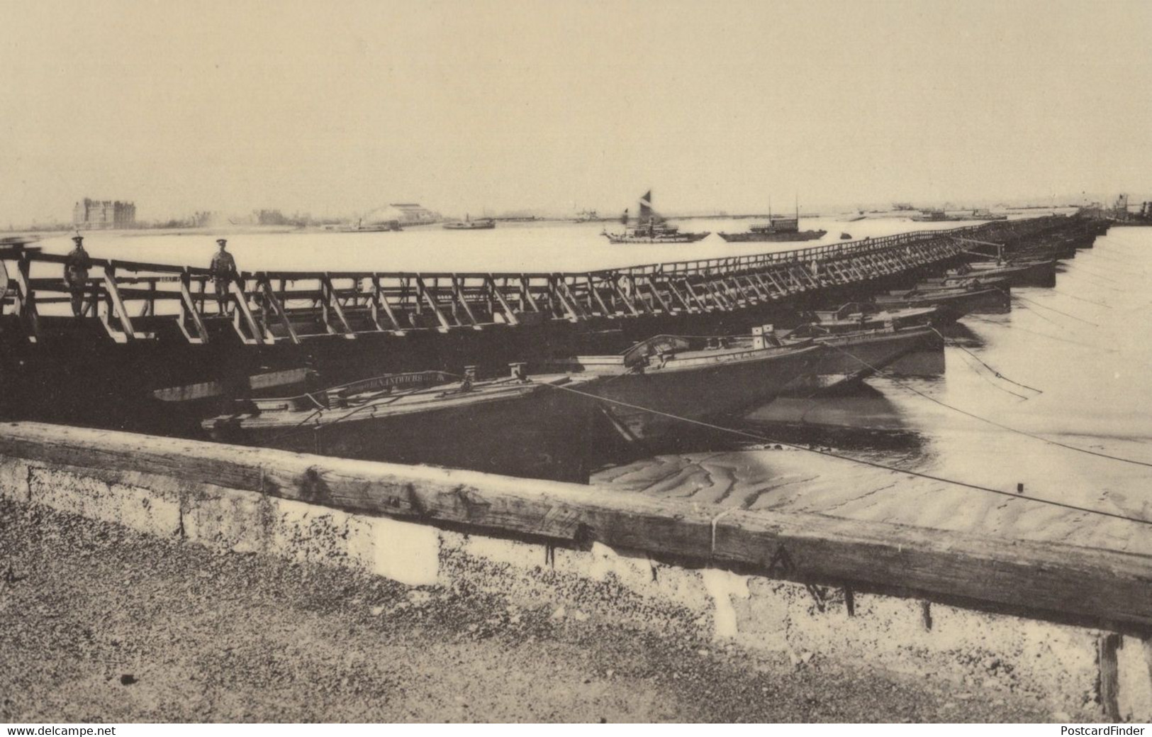 Gravesend Kent Pontoon Bridge Over The Thames 1915 Postcard - Autres & Non Classés