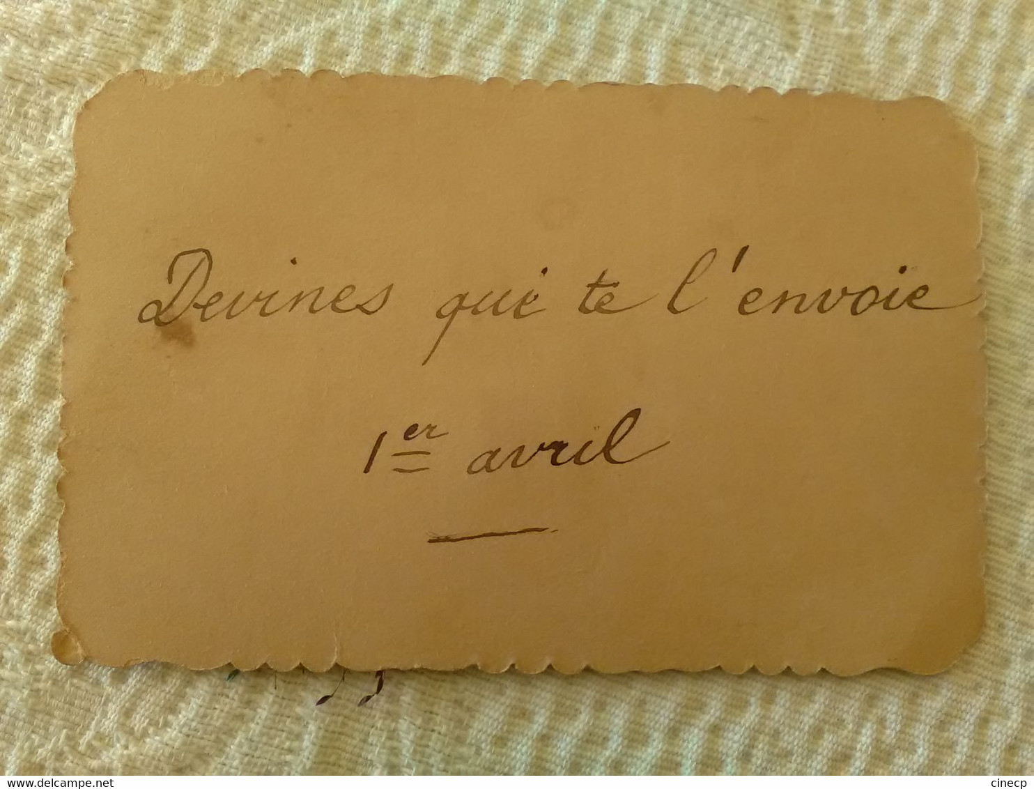 Lot De 2 CHROMO 1er Avril 1897 Petites Cartes Message D'amour Poisson Ange Fleurs - Anges