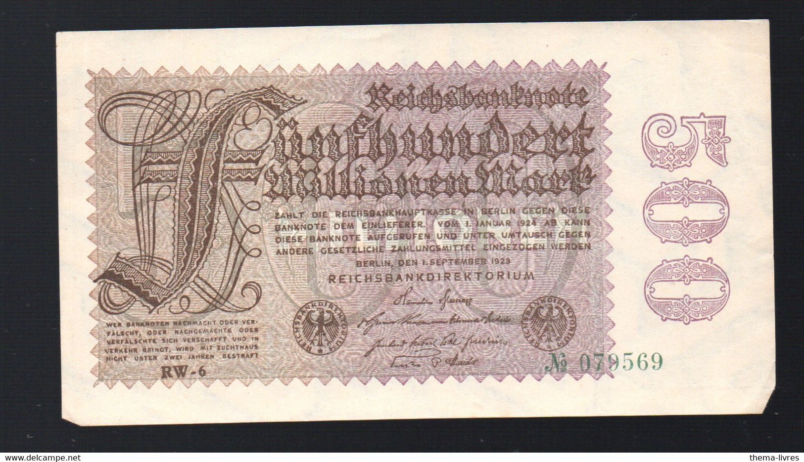 (Allemagne)  Billet De  500 Marks 1923 (PPP33274) - 500 Mark