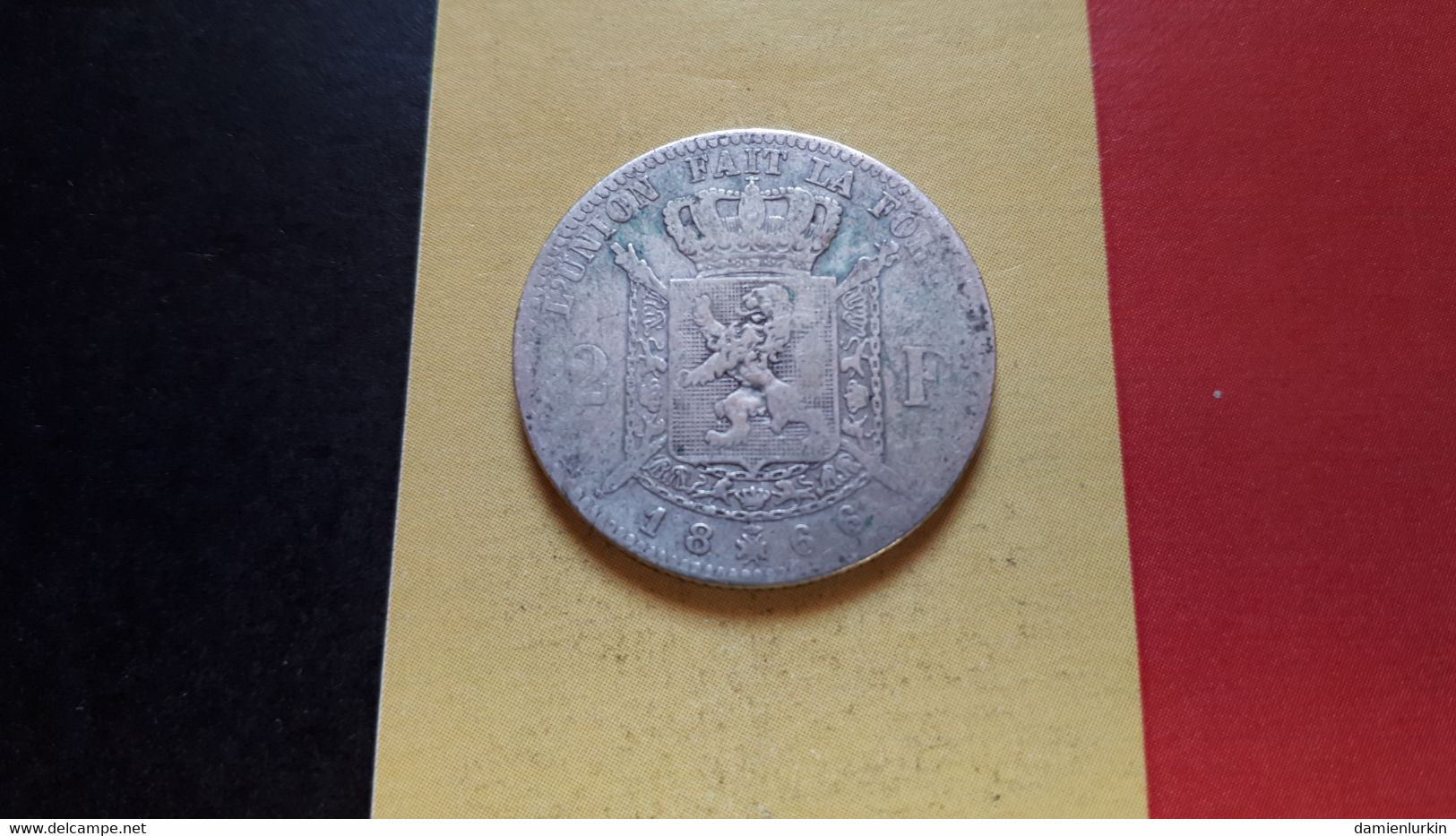 BELGIQUE LEOPOLD II 2 FRANCS 1866 AVEC CROIX ARGENT - 2 Francs