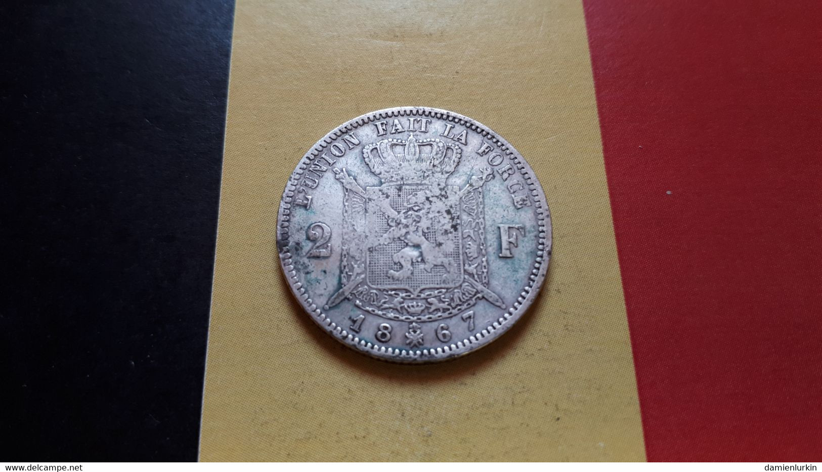 BELGIQUE LEOPOLD II TRES BELLE 2 FRANCS 1867 AVEC CROIX ARGENT - 2 Frank