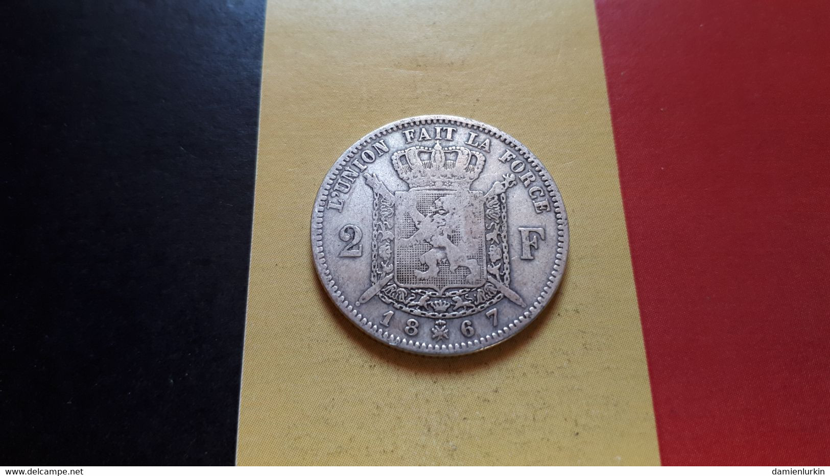 BELGIQUE LEOPOLD II TRES BELLE 2 FRANCS 1867 AVEC CROIX ARGENT - 2 Frank