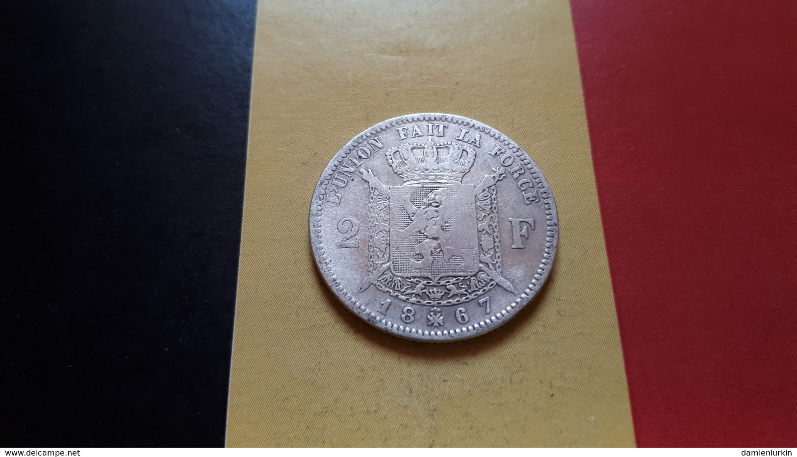 BELGIQUE LEOPOLD II TRES BELLE 2 FRANCS 1867 AVEC CROIX ARGENT - 2 Frank